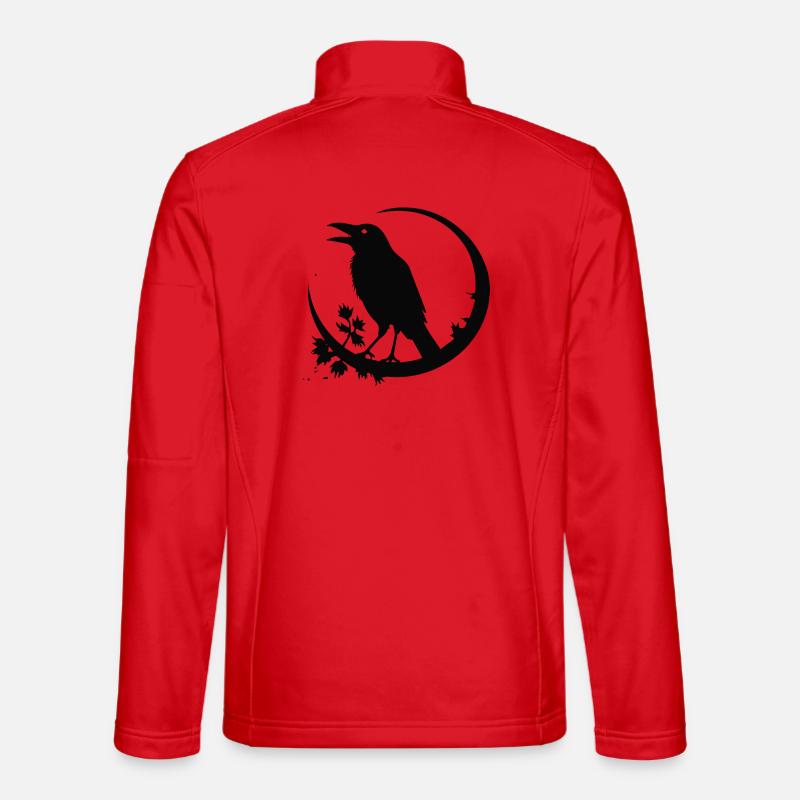 Raven in the Moon Unisex Softshell Jacket