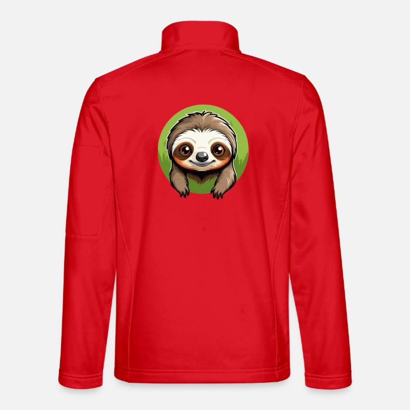 Lazy Tree Sloth - Unisex Softshell Jacket - red