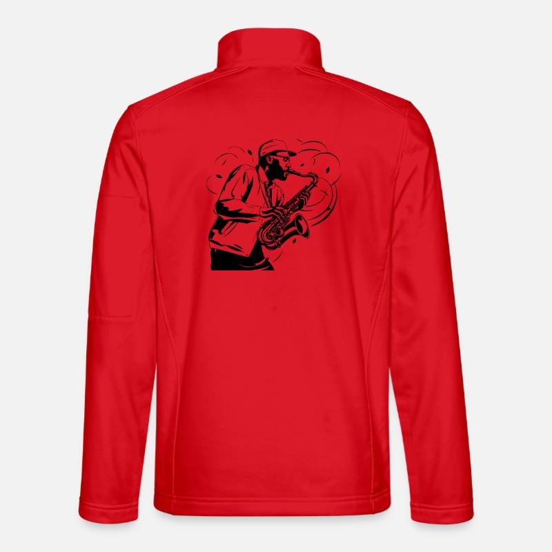 Saxophonist Drawing Unisex Softshell Jacket