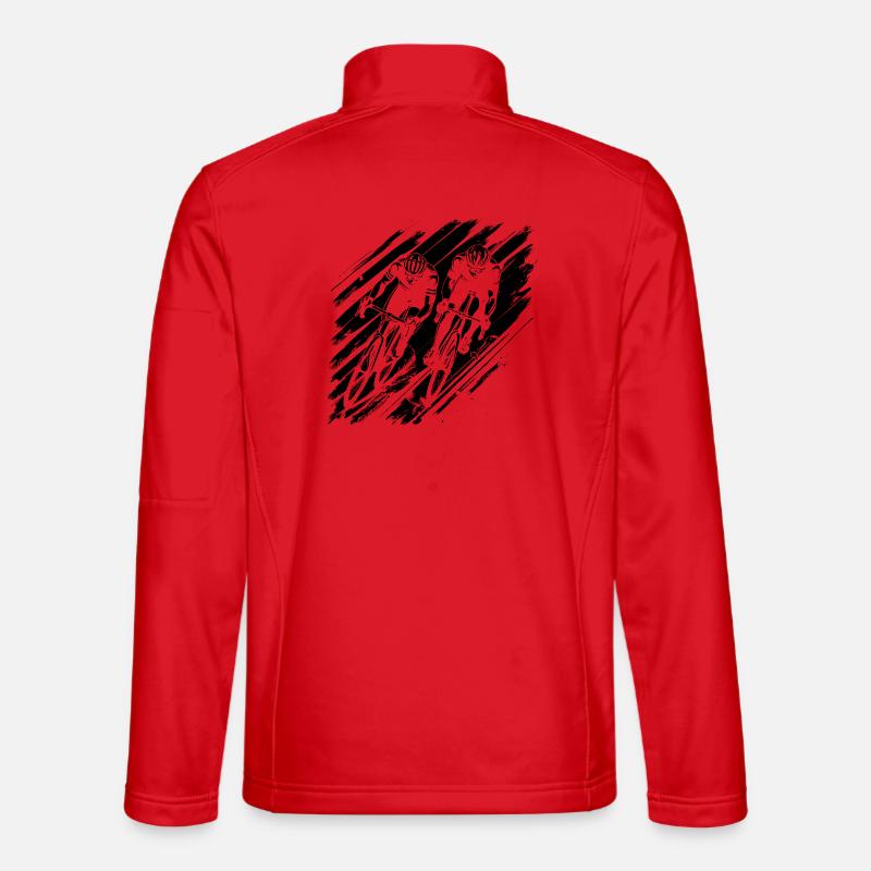 Radsportler - Unisex Softshelljacke - Rot