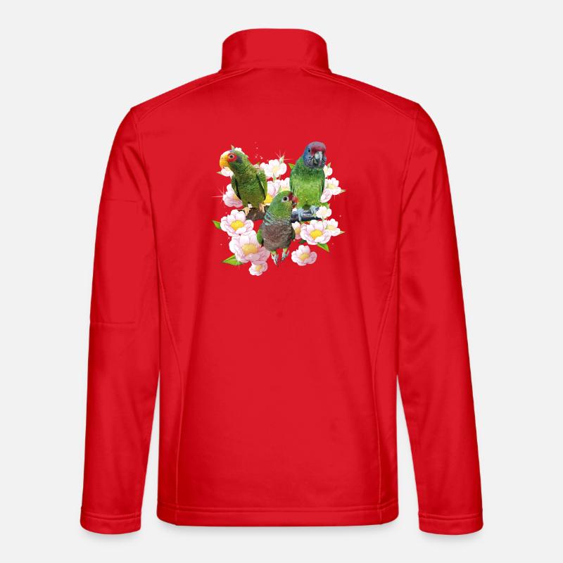Papageien - Unisex Softshelljacke - Rot