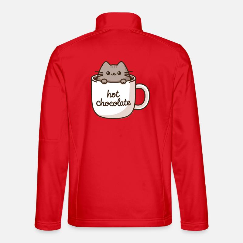 Chats dans une tasse – Breloque chocolat chaud Veste en tissu softshell Unisexe