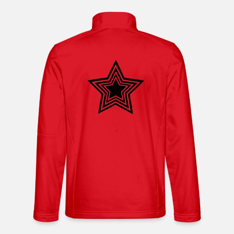 Infinite Black Star - Unisex Softshell Jacket - red
