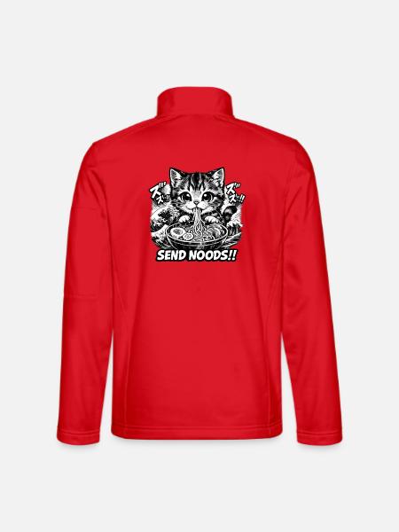 Send Noods Ramen Bowl Kawaii Japanese - Unisex Softshell Jacket - red
