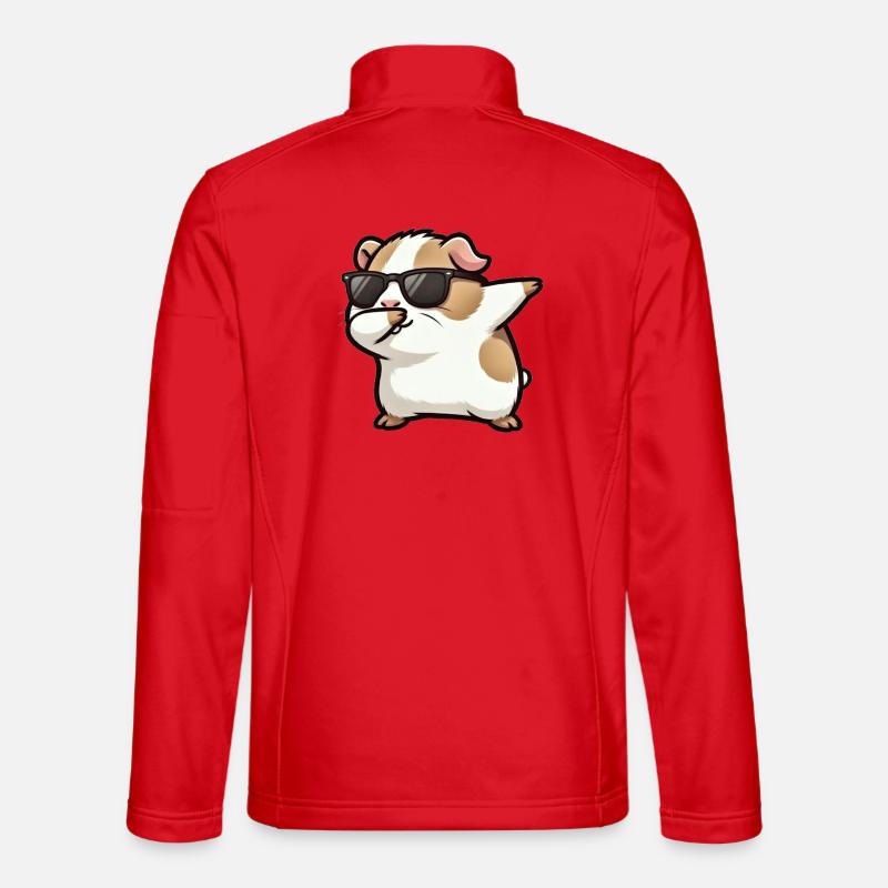 Dabbing guinea pig spotted Unisex Softshell Jacket