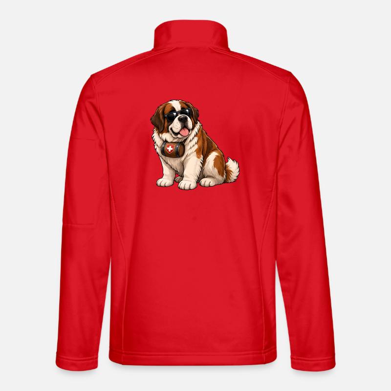 Saint Bernard - Unisex Softshell Jacket - red