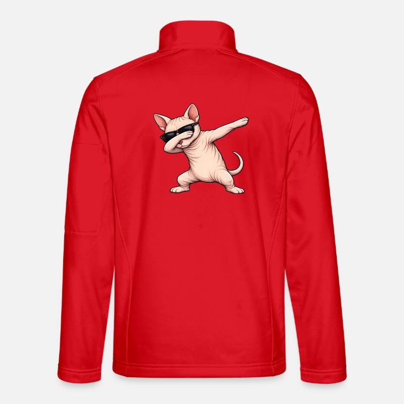 Dabbing Sphynx Katze - Unisex Softshelljacke - Rot