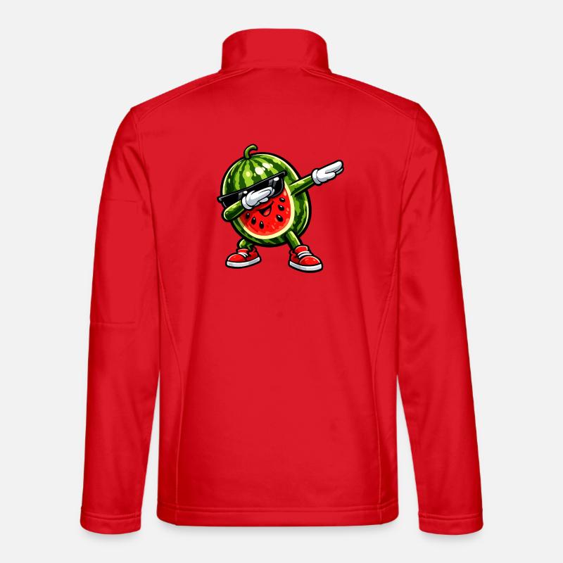 Dabbing Watermelon - Unisex Softshell Jacket - red