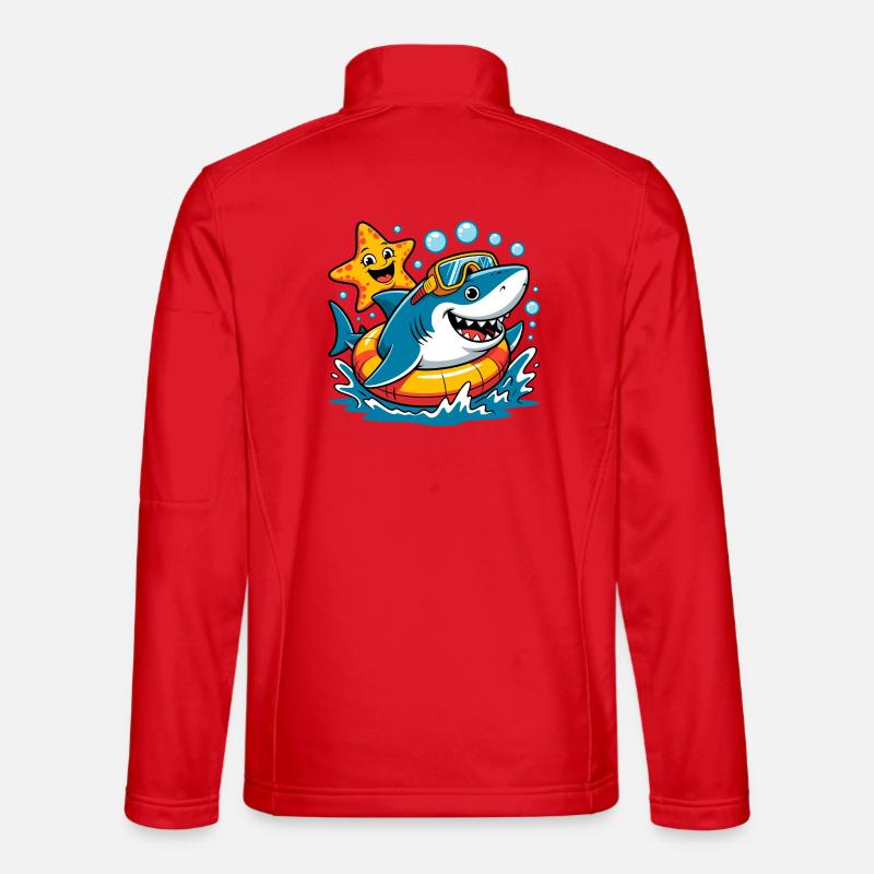 Requin plongeur drôle Veste en tissu softshell Unisexe