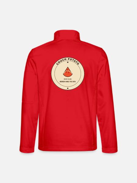 Couch Potato Run Club Logo - Unisex Softshell Jacket - red