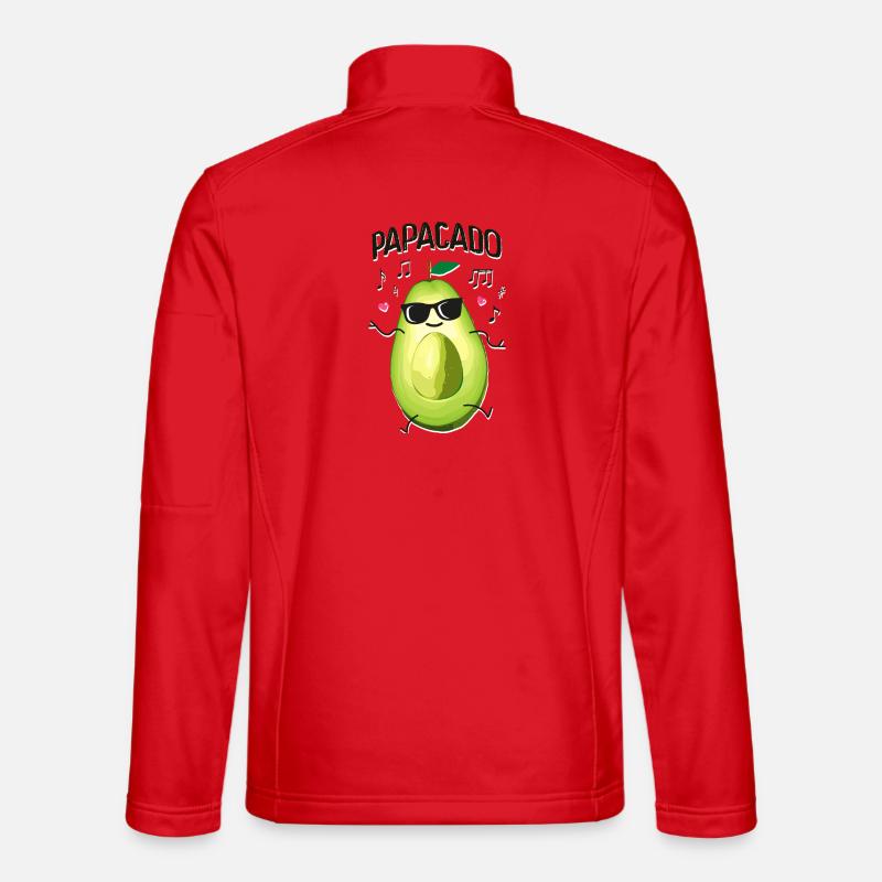 Avocado - Papacado - Partnerlook - Väter - Unisex Softshelljacke - Rot