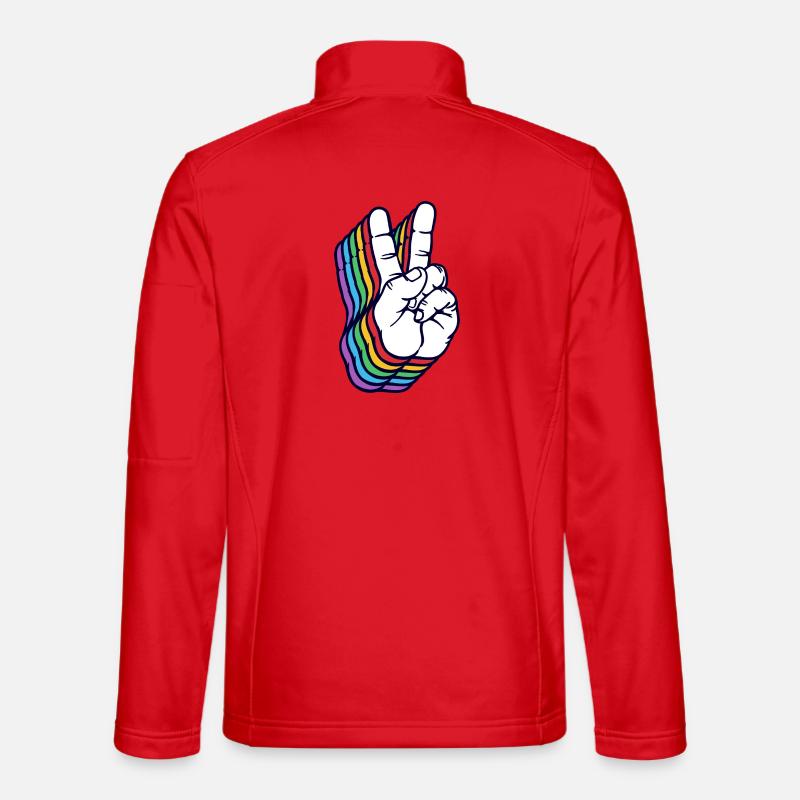 Peace Movement Peace Peace Sign Love - Unisex Softshell Jacket - red