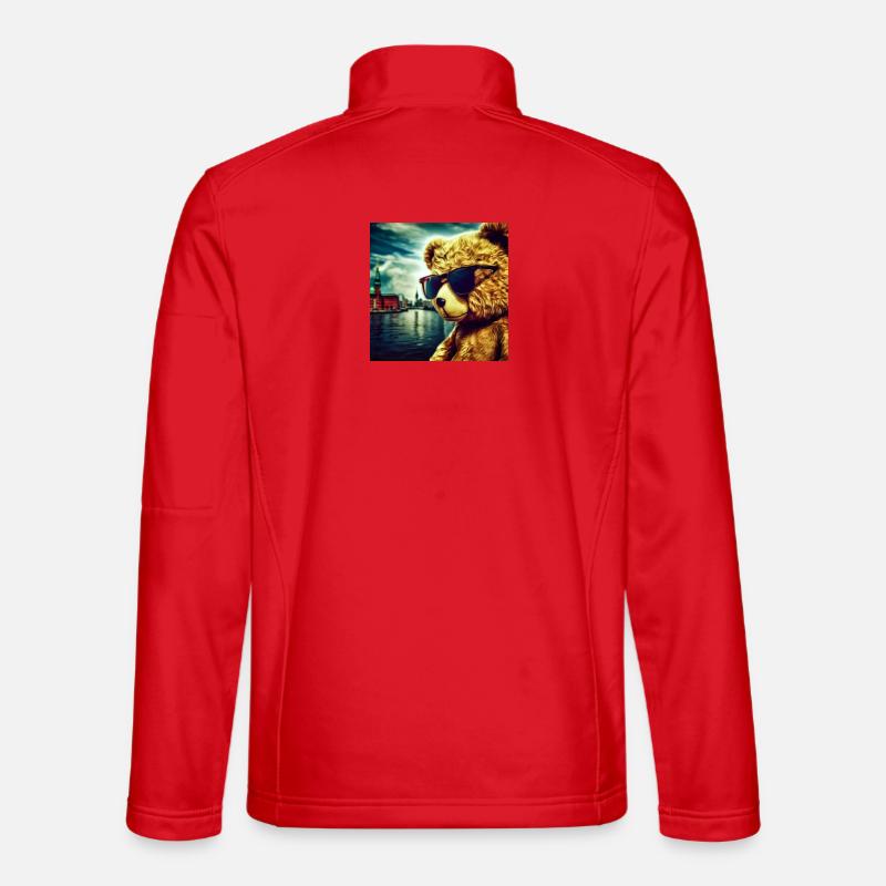 Teddy on Tour - Unisex Softshelljacke - Rot