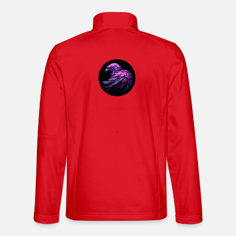 purple eagle against black background Unisex Softshell Jacket