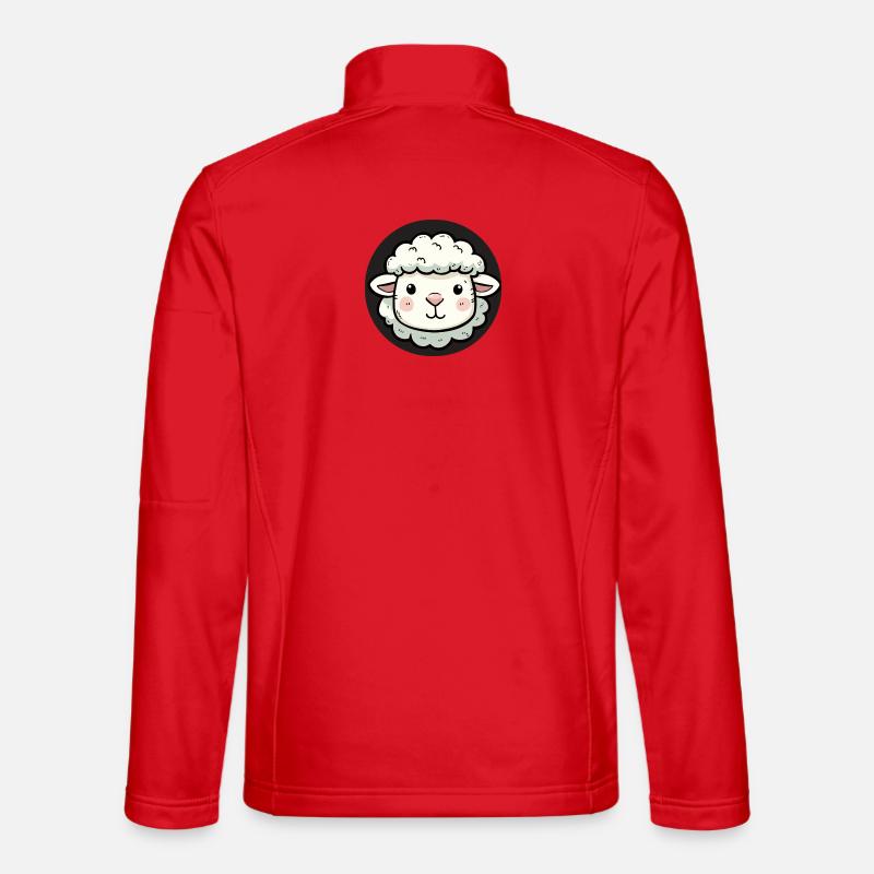 Süßer Schaf Kopf Unisex Softshelljacke