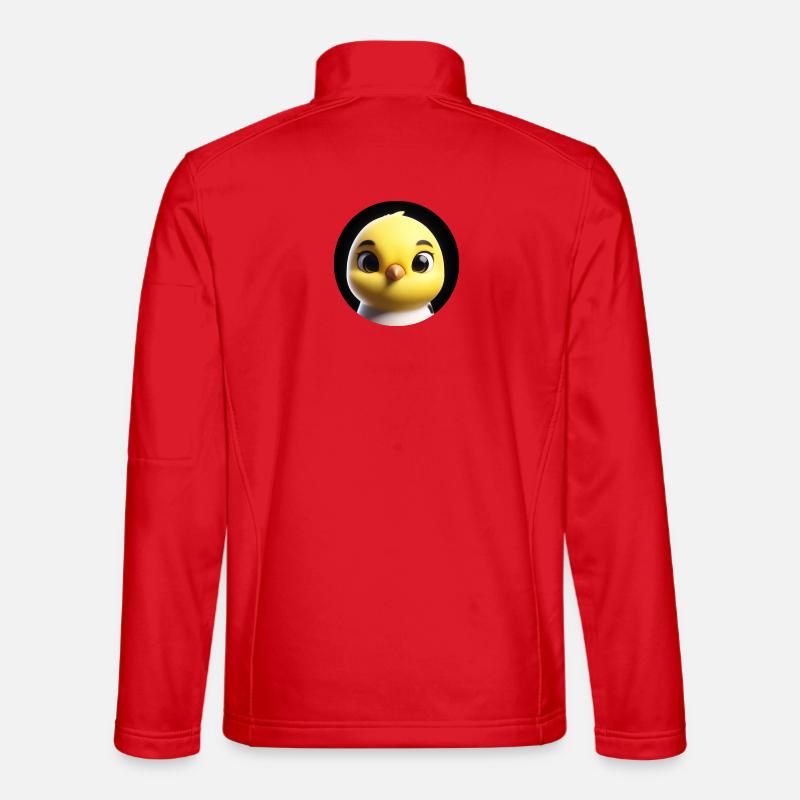 Küken im Animationsstil - Unisex Softshelljacke - Rot
