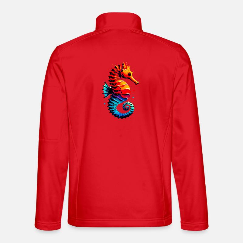 Hippocampe - Veste en tissu softshell Unisexe - rouge
