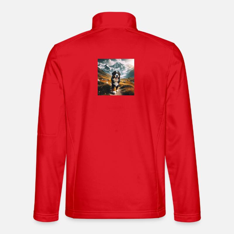 Bernese mountain dog - Unisex Softshell Jacket - red