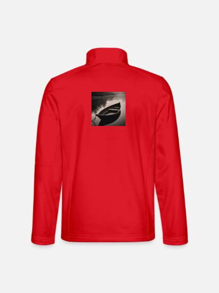 Boot - Unisex Softshelljacke - Rot - Hinten