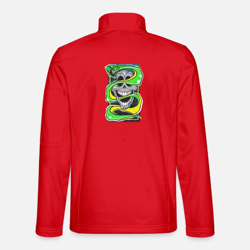 Skull & Snake Neon Edition - Unisex Softshelljacke - Rot