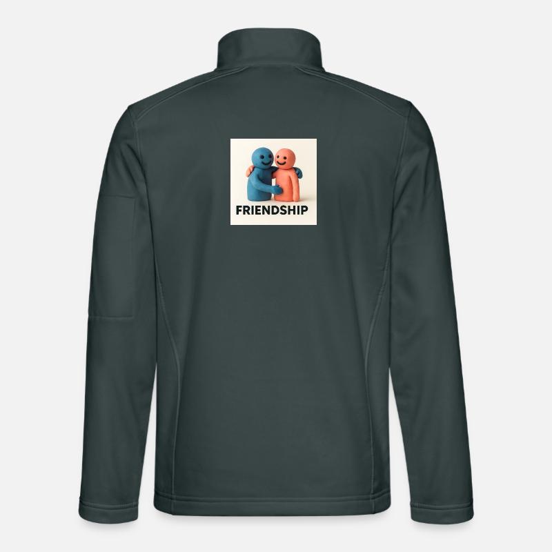 Liebenswerte Freundschaft Tonfiguren Unisex Softshelljacke