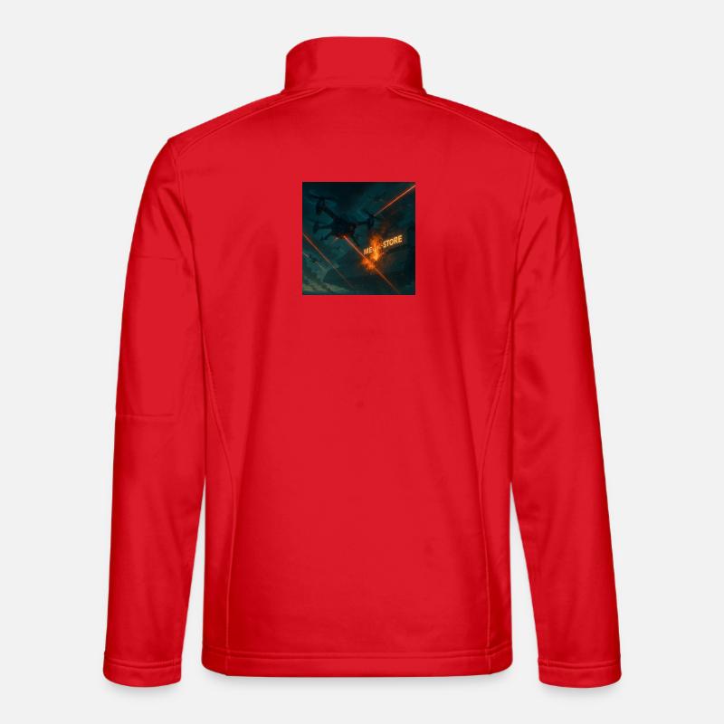 Image d’attaque futuriste de la base aérienne Veste en tissu softshell Unisexe