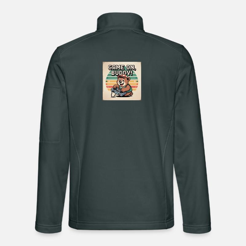 Mignon Teddy Bear Player sur T-shirt Veste en tissu softshell Unisexe