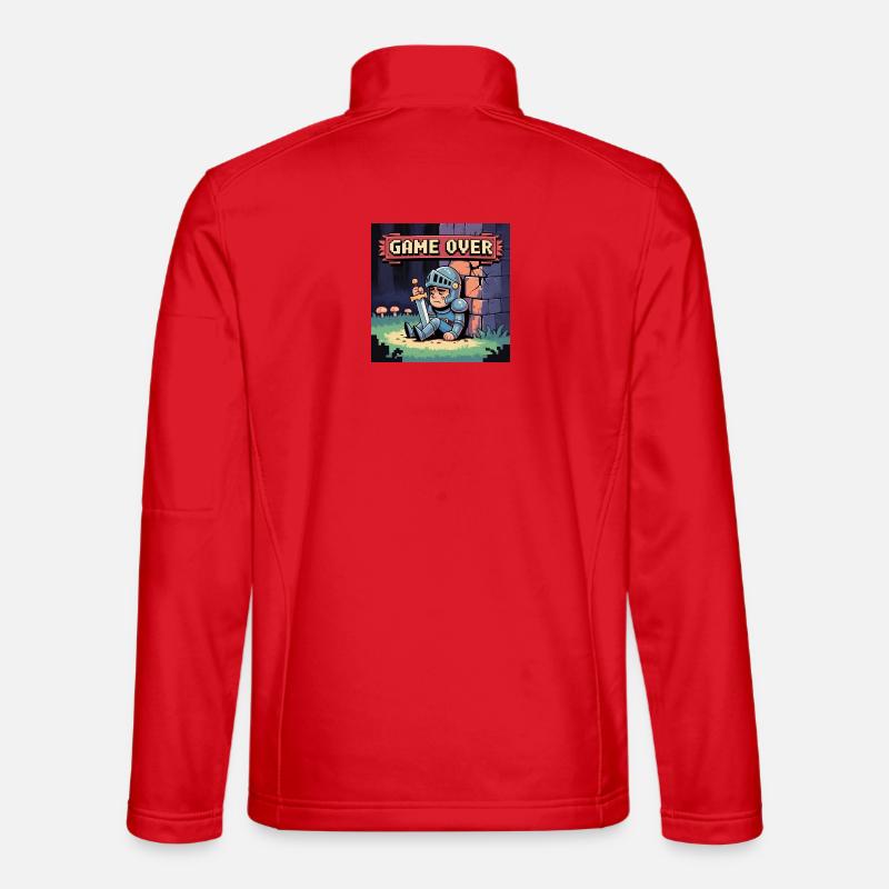 A pixel character burned by art Unisex Softshell Jacket