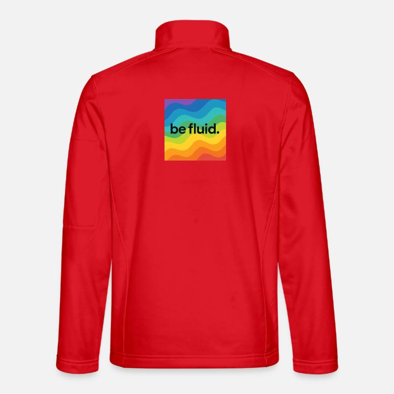 Be Fluid – LGBTQ+ Pride Design with Progressive Bo Unisex Softshell Jacket