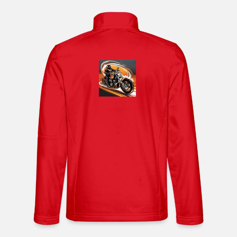 Motorcyclists in Dynamics - Style - Biker Art Design Unisex Softshell Jacket