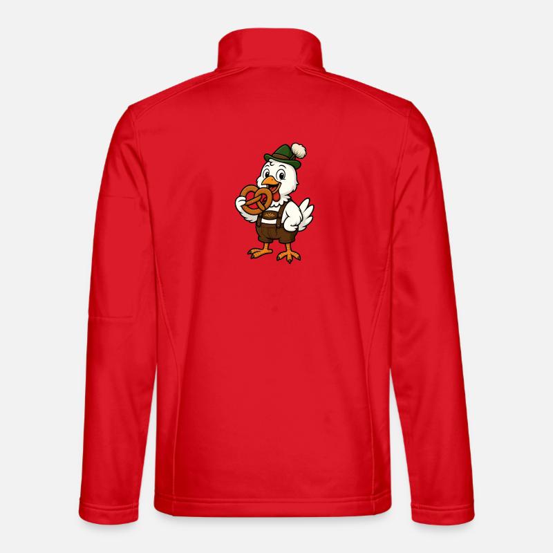 Bayerischer Enten-Knecht im Trachtenlook - Unisex Softshelljacke - Rot