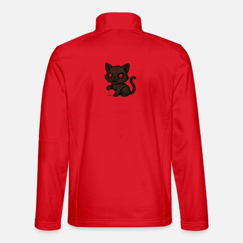 Dark Cat Occult - Unisex Softshell Jacket - red