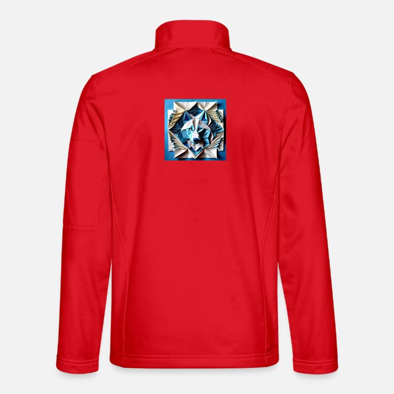 Loup Artisanal en Papier 3D Veste en tissu softshell Unisexe