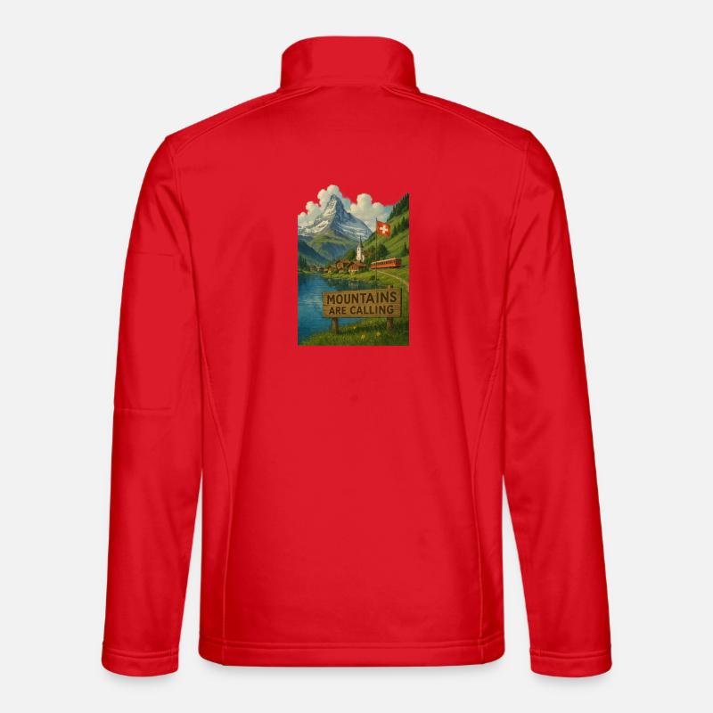 Swiss_alps - Unisex Softshelljacke - Rot