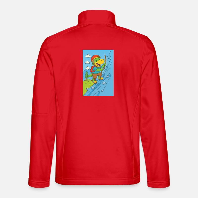 little dino climbs - Unisex Softshell Jacket - red