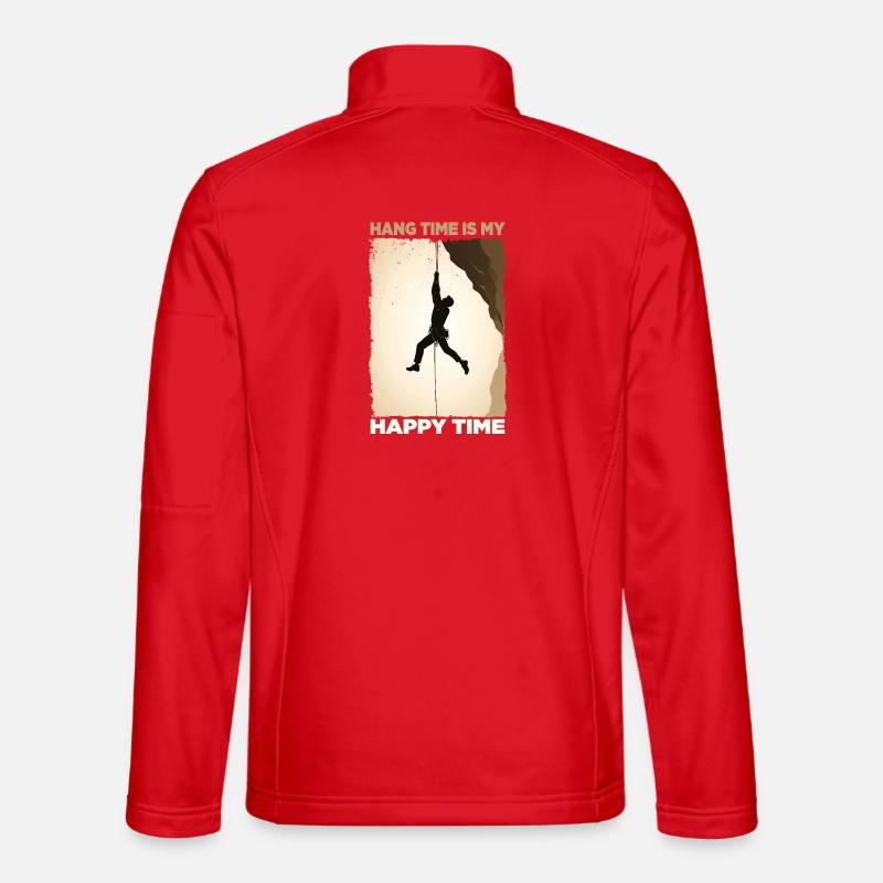 Climber Hanging Motivation Design - Unisex Softshell Jacket - red