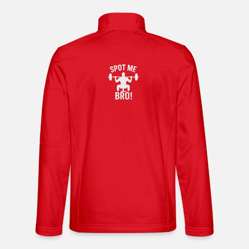 Spot Me Bro Weightlifting - Unisex Softshell Jacket - red