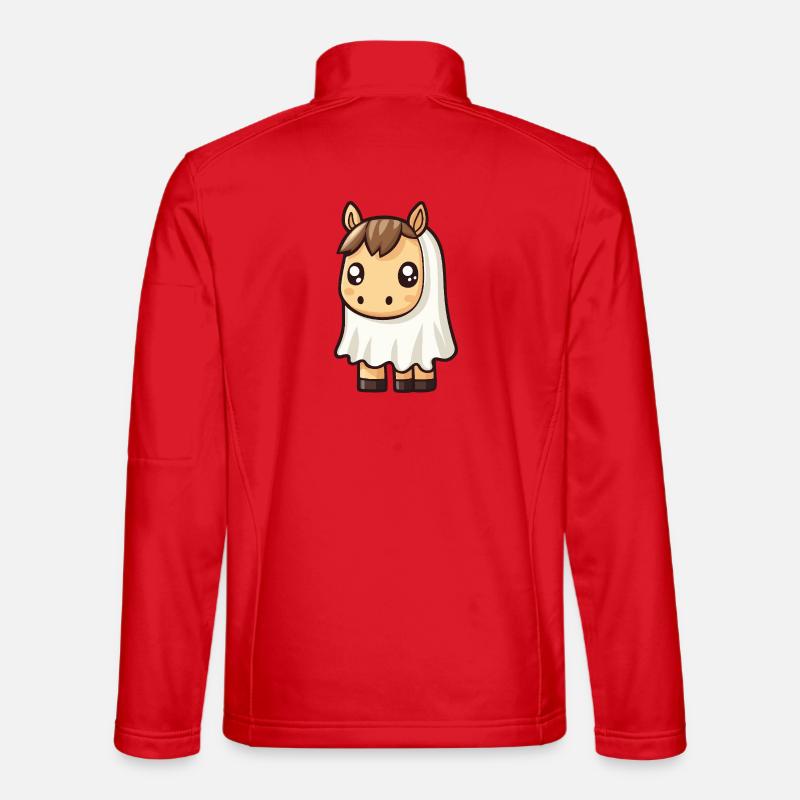 Pferd Halloween Geist Unisex Softshelljacke