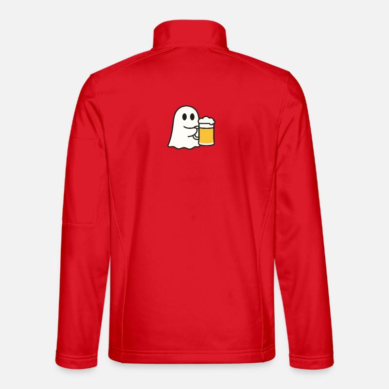 Fantôme avec chope de bière Veste en tissu softshell Unisexe