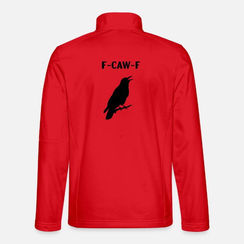 Night Raven Silhouette f-caw-f - Unisex Softshelljacke - Rot