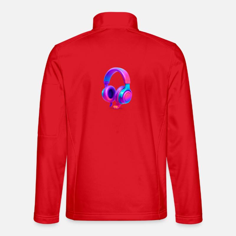Casque Neon Gradient - Veste en tissu softshell Unisexe - rouge