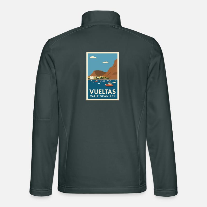 Vuelta Valle Gran Rey Küstenposter Unisex Softshelljacke