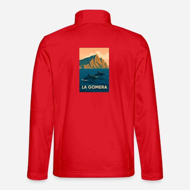 La Gomera Dolphins - Unisex Softshell Jacket - red