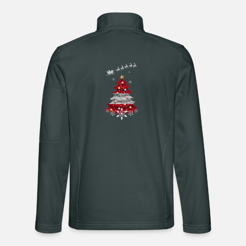 Sapin de Noël avec drapeau autrichien Veste en tissu softshell Unisexe
