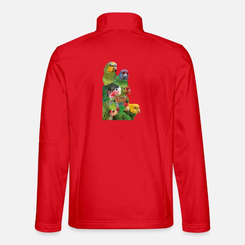 Amazonian parrots - Unisex Softshell Jacket - red
