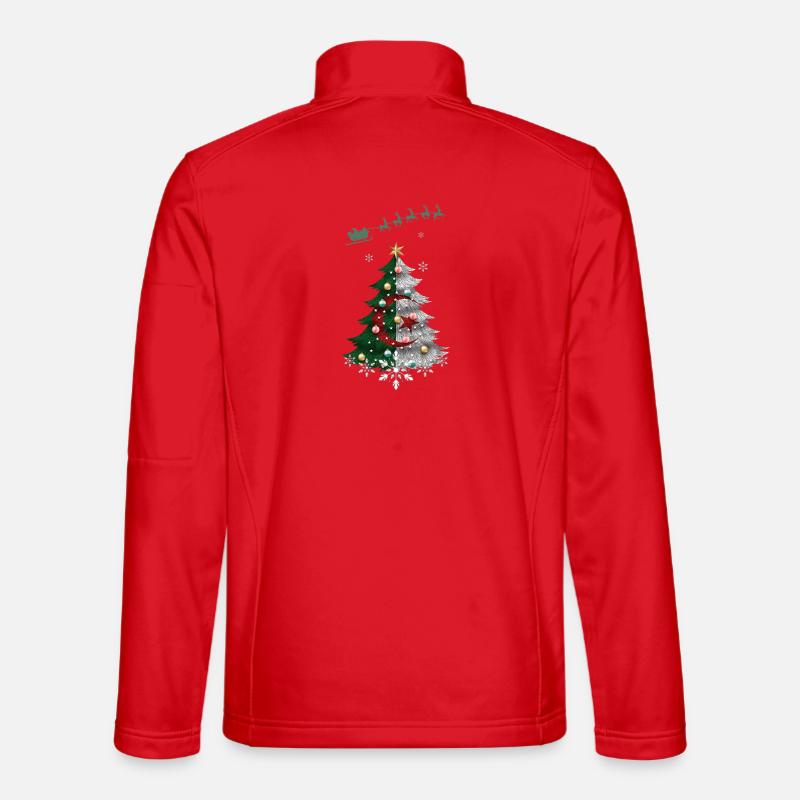 Weihnachtsbaum mit algerischer Flagge - Unisex Softshelljacke - Rot