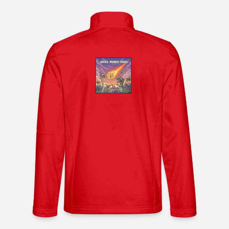 Goodbye Cruelty World: Dinosaurier - Unisex Softshelljacke - Rot
