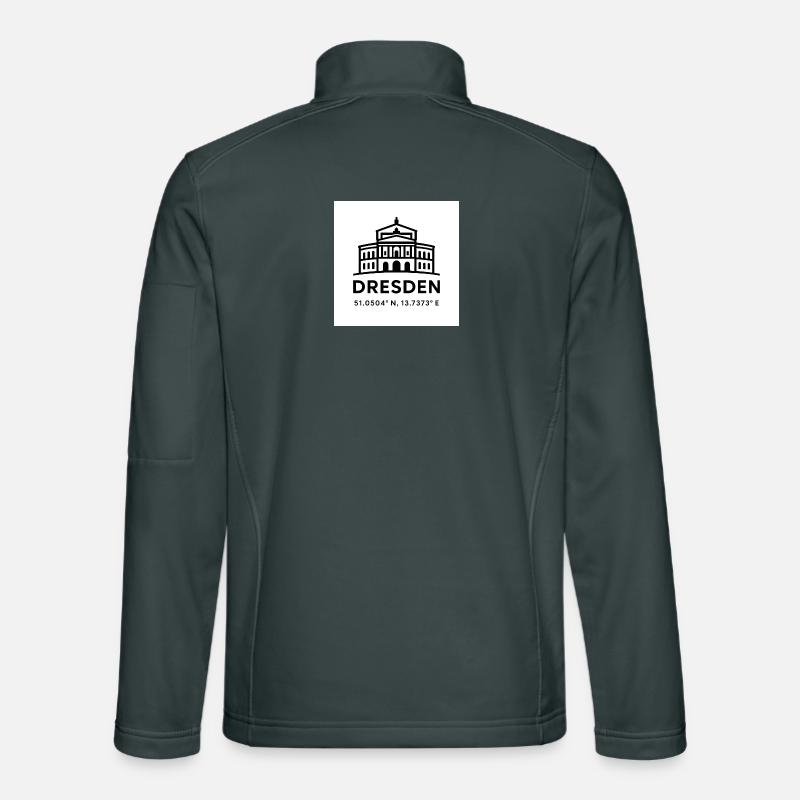 Dresden Skyline Line Style Coordinates Semperoper Unisex Softshell Jacket