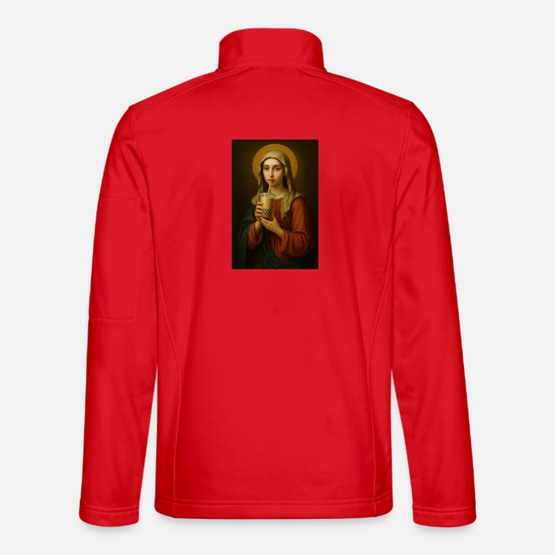 Heilige trinkt Bubble Tea - Unisex Softshelljacke - Rot