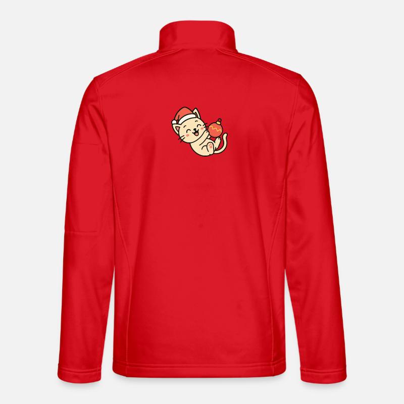 Kätzchen Weihnachtsspaß Weihnachtskugel Unisex Softshelljacke